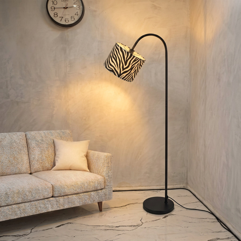 Black Relax Floor Lamp Zebra