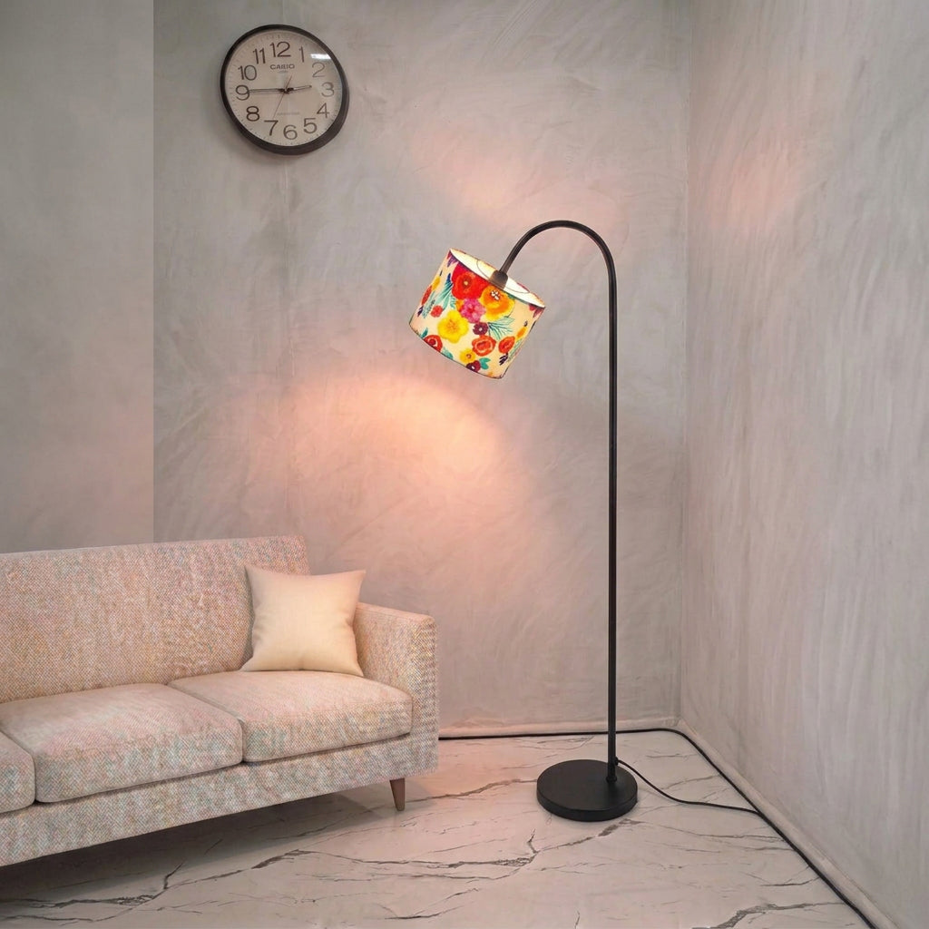 Black Relax Floor Lamp Multicolor