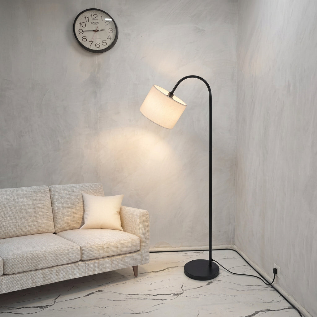 Black Relax Floor Lamp white