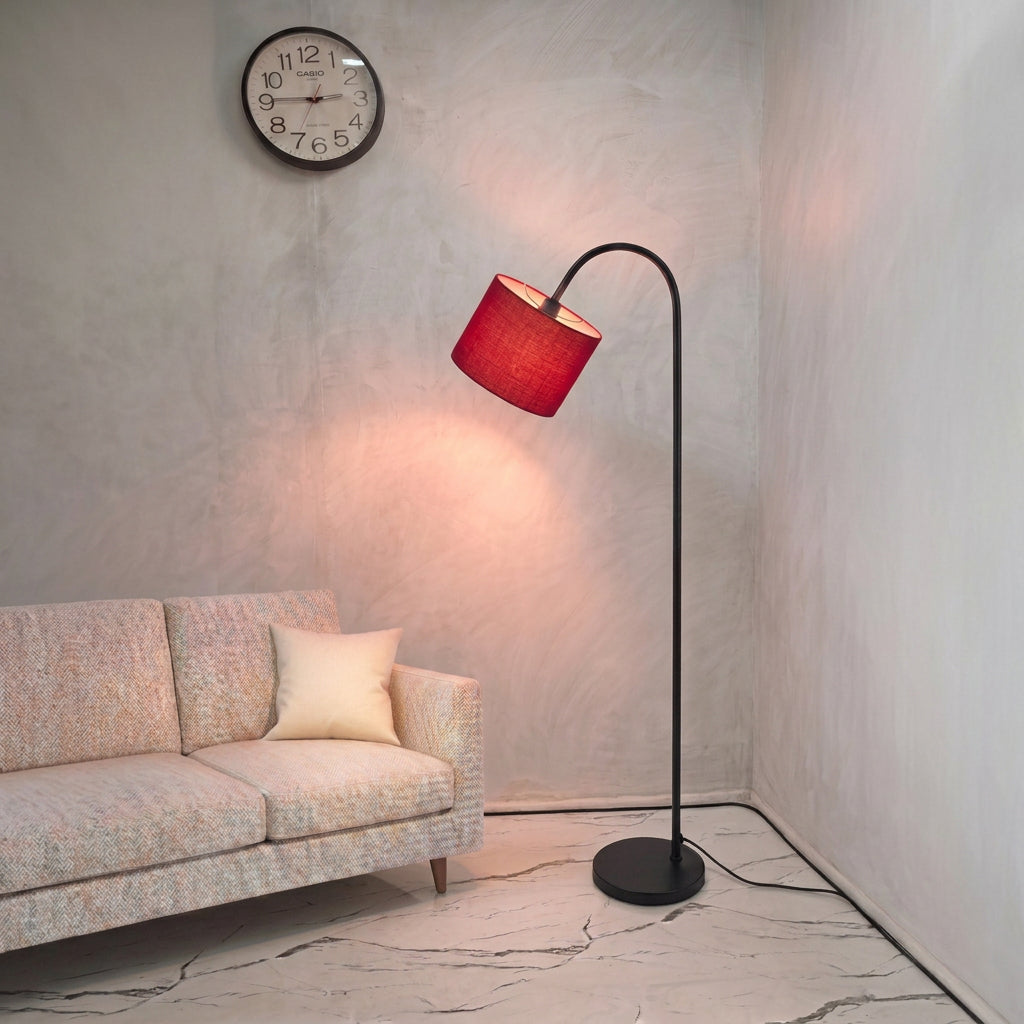 Black Relax Floor Lamp Red