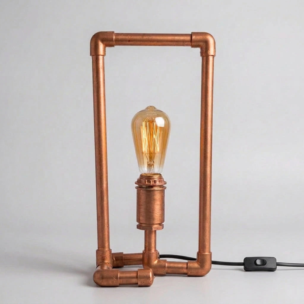 Copper Frame Pipe Lamp