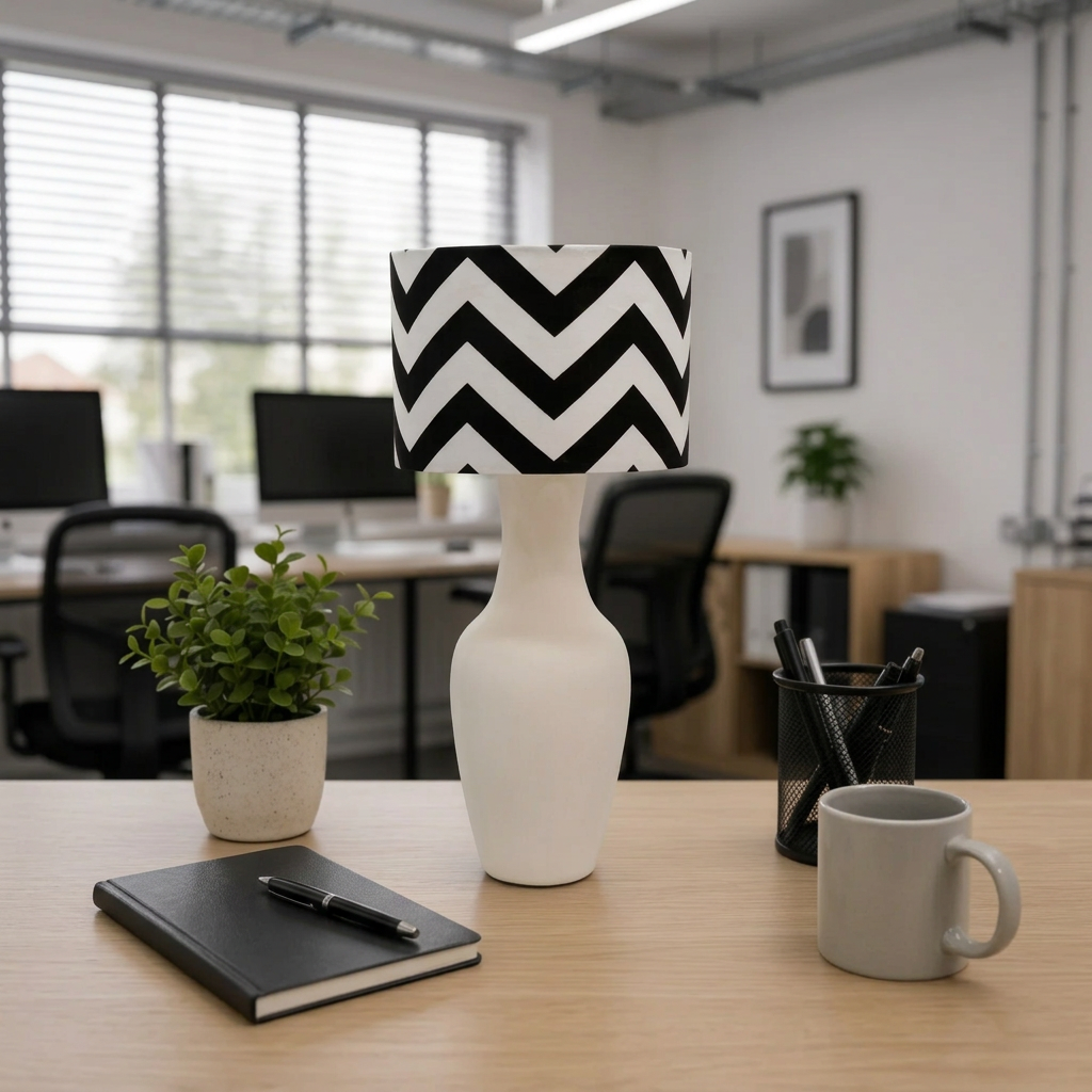 Chevron Ceramic Table Lamp