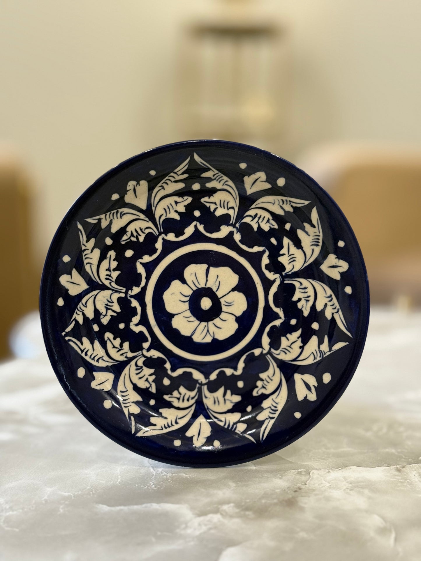Handmade Blue Pottery Small Plate