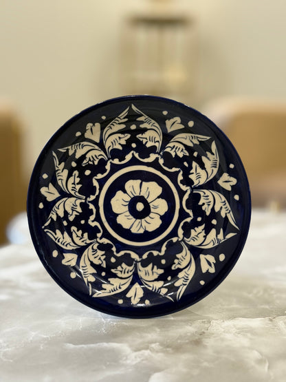 Handmade Blue Pottery Small Plate