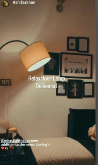 Relax Lamp black with white Shade